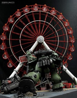 gunjap:  Diorama Mega Size Zaku “Over Weight” Full Photoreview.