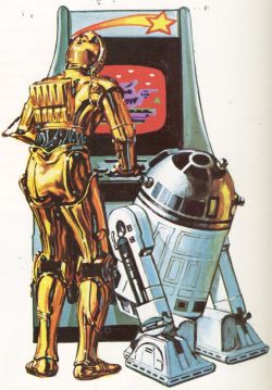 landacalrissian:  Artoo and Threepio playing an arcade machine