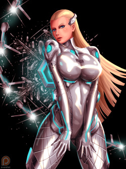 svoidist:  Sasha Silver-latexed ice queen from Anarchy Reigns