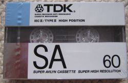 lpcoverart:  TDK SA60 1988 VINTAGE SEALED CASSETTE TAPE SUPER