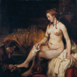 alaspoorwallace:Rembrandt (Dutch, 1606-1669), Bathsheba with