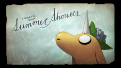 Summer Showers - title carddesigned and painted by Joy Angpremieres