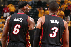 themiamiheat:  LeBron James and Dwyane scored the final 20 points