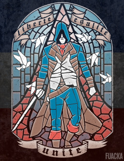 pixalry:  Assassin’s Creed Unity Stained Glass Design - Submitted