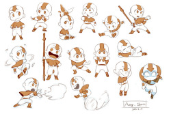 nemurism:I made these sketches for Chibi figures, Aang and Korra produced