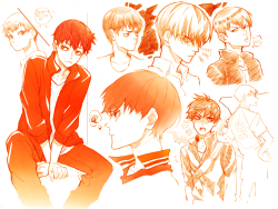 rocketyoungster:  Sketched some grumpy kageyamas for his birthday