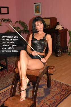 otkfme:  captioned-femdom-situations:  in his own words   Or