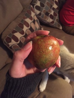 wild picked apple that looks nothing like the wax coated shit