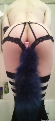 naughty-nerdy-pet:I love these panties and this tail!  Come my