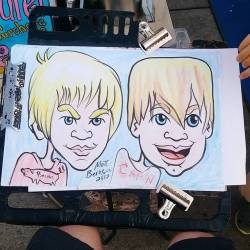 Doing caricatures at Dairy Delight! Ice cream for dinner is what