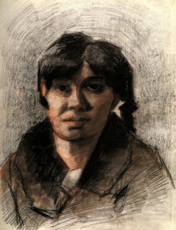 artist-vangogh:  Portrait of a Woman, 1885, Vincent van GoghMedium: