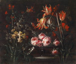 laclefdescoeurs:   Roses and Tulips, Margherita Caffi
