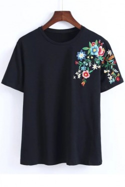 ruby-woo-s: Hot Sale Chic T-shirts  Floral Shoulder  //  Yes,