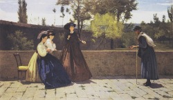Silvestro Lega (1826 Modigliana - Firenze 1895); L'elemosina