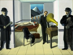 canvasobsession:   Rene Magritte   The Menaced Assassin  