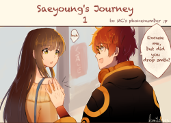 ksmile1313:  Who wants to join Saeyoung on his brave journey