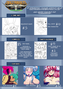 dmxwoops:  reopening for new commissions *******IMPORTANT************ Payment will be conducted through PayPal, after the sketch phase. When you are happy with the sketch, and payment has been received, i will continue to the line phase and so on (this