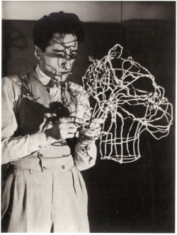 rudygodinez: Man Ray, Jean Cocteau Sculpting his own head in