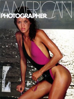 80s-90s-supermodels:  American Photographer US, December 1980Model :