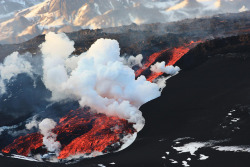 brutalgeneration:  Melting lava river by Jon Kr on Flickr. 
