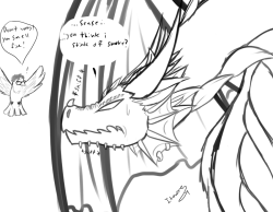 itrenore:  uh so…some small doodles of…dragon!ukai and crow!takeda….. 