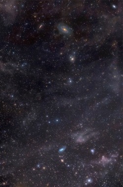 thedemon-hauntedworld:  M81/M82/IC2574/IFN Here’s a rather