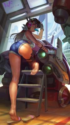 hentafutas22:  D.va Repairing Her Mech (Overwatch)