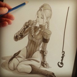 omar-dogan:  Cammy done in pencil, copix, and micron pens. This
