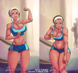 zackri:  Erika’s workout before and after. an instagram style