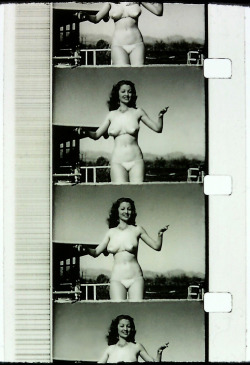 Tempest Storm is featured in frames from an 8mm Burlesque short,