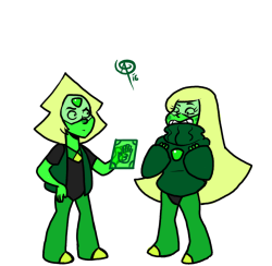 chillguydraws:  Quickie of the Pines twins as Peridots given
