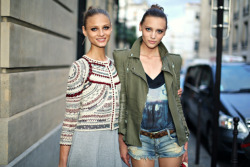 modelsjam:  Anna Selezneva and Mila Krasnoiarova, Paris, June