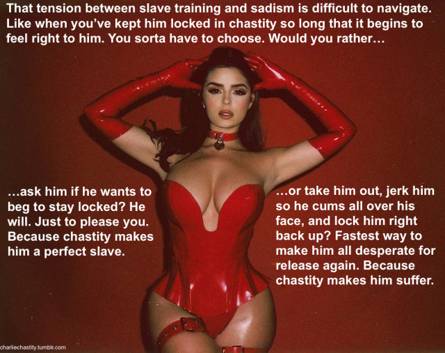 The tension between slave training and sadism is difficult to