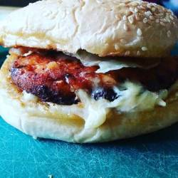 Cheesy peri chicken burger. #food #foodie #foodporn #foodieporn