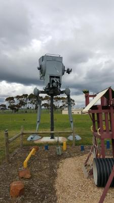 dnotive:  webofstarwars:  AT-ST Cubby house (Click for more pics)