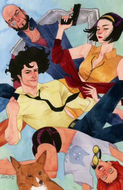 kevinwada: Cowboy Bebop commission Wanted to Wada-fy the characters