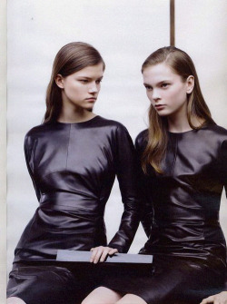 opaqueglitter:  Irina Kulikova and Kasia Struss photographed