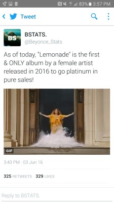 jayonceiv:  Platinum in pure sales ALONE!  ALSO, Lemonade is