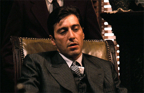 jakeledgers:    Al Pacino as    Michael Corleone   in  The Godfather