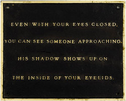 islayme:  Jenny Holzer, The Living Series: Even with your eyes