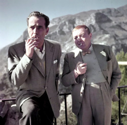 Humphrey Bogart & Peter Lorre - Italy, 1953