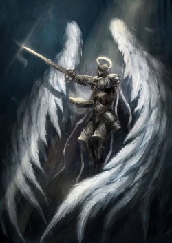 wingsofsilverheartsofgold:  Angel knight by chevsy 