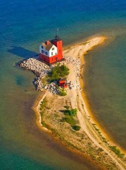 deepitforest: Round Island Lighthouse - Mackinaw Island, Michigan