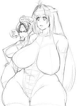 overlordzeon:  Doodled some KOS-MOS and T-ELOS from Xenosaga