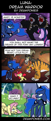 equestrian-diarchy:  Comic: Luna, Dream Warrior by drawponies