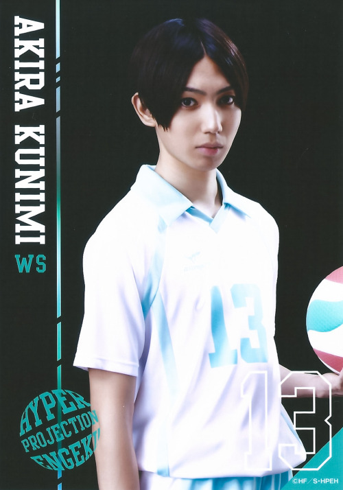 nimbus-cloud:   Hyper Projection Engeki Haikyuu Aoba Johsai Bromide scans - First Years Kindaichi Yutarou - Sakamoto KotaKunimi Akira - Arisawa Shotaro Please credit for scans; These are NOT cosplay 