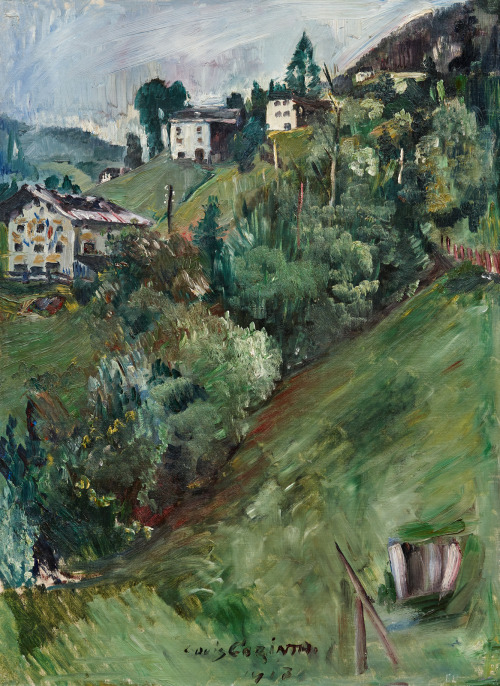 ilovetocollectart:Lovis Corinth - Rainy Day in St. Ulrich, Val