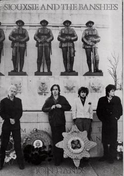 gorgonetta:  [B/w photo of Siouxsie and the Banshees in front
