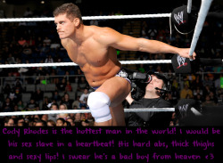 wwewrestlingsexconfessions:  Cody Rhodes is the hottest man in