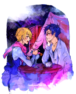 kandismon:   day 04 - on a date  the way rei looks at nagisa